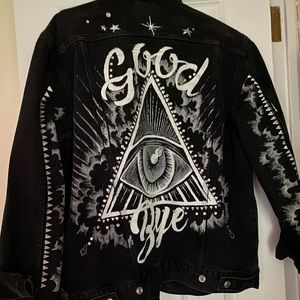 Top shop festival eye graphic jacket worn once